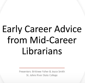 Early Career Advice for Mid-Career Librarians (11/6/25)